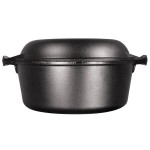 Lodge L8DD3 5 Qt. Pre-Seasoned Cast Iron Double Dutch Oven