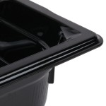 Vollrath 8062420 Super Pan® 1/6 Size Black Polycarbonate Food Pan - 2 1/2 Vollrath 8062420 Super Pan® 1/6 Size Black Polycarbonate Food Pan - 2 1/2