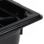 Vollrath 8062420 Super Pan® 1/6 Size Black Polycarbonate Food Pan - 2 1/2 Vollrath 8062420 Super Pan® 1/6 Size Black Polycarbonate Food Pan - 2 1/2