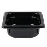 Vollrath 8062420 Super Pan® 1/6 Size Black Polycarbonate Food Pan - 2 1/2 Vollrath 8062420 Super Pan® 1/6 Size Black Polycarbonate Food Pan - 2 1/2