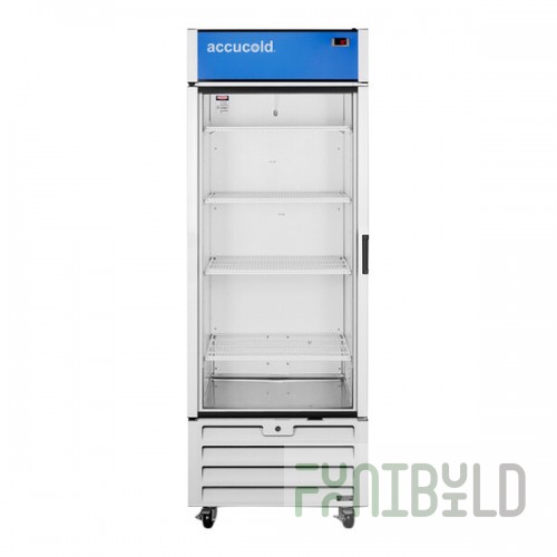 Summit Appliance ACR261LH Accucold ACR Series 21.34 Cu. Ft. White / Blue Glass Door Reach-In Healthcare Refrigerator with Reversible Left-Hand Swing Door - 115V