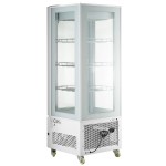 Avantco GD4C-15-HC White 4-Sided Glass Refrigerated Display Case