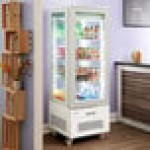 Avantco GD4C-15-HC White 4-Sided Glass Refrigerated Display Case