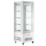 Avantco GD4C-15-HC White 4-Sided Glass Refrigerated Display Case