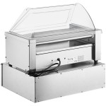 Avantco RG1818K2 18 Hot Dog Roller Grill with 7 Rollers, Sneeze Guard, and 64 Bun Cabinet - 120V, 590W Avantco RG1818K2 18 Hot Dog Roller Grill with 7 Rollers, Sneeze Guard, and 64 Bun Cabinet - 120V, 590W