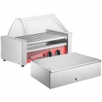 Avantco RG1818K2 18 Hot Dog Roller Grill with 7 Rollers, Sneeze Guard, and 64 Bun Cabinet - 120V, 590W Avantco RG1818K2 18 Hot Dog Roller Grill with 7 Rollers, Sneeze Guard, and 64 Bun Cabinet - 120V, 590W