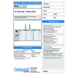 Continental Refrigerator KC79SNSS Double Tap Kegerator Beer Dispenser, Shallow Depth - Stainless Steel, (3) 1/2 Keg Capacity Continental Refrigerator KC79SNSS Double Tap Kegerator Beer Dispenser, Shallow Depth - Stainless Steel, (3) 1/2 Keg Capacity