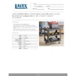 Lavex Medium Black 3-Shelf Utility Cart with Flat Top and Built-In Tool Compartment - 38