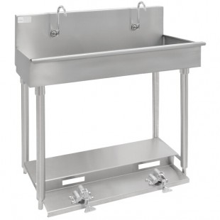 Advance Tabco 19-18-60FV 16-Gauge Multi-Station Hand Sink with 8 Advance Tabco 19-18-60FV 16-Gauge Multi-Station Hand Sink with 8