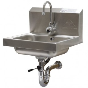 Advance Tabco 7-PS-51 Hands Free Hand Sink with Electric Faucet and Lever Operated Drain