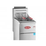 Avantco F4-ES-P 45-50 lb. Liquid Propane Stainless Steel Floor Fryer - 85,000 BTU Avantco F4-ES-P 45-50 lb. Liquid Propane Stainless Steel Floor Fryer - 85,000 BTU