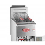Avantco F4-ES-P 45-50 lb. Liquid Propane Stainless Steel Floor Fryer - 85,000 BTU Avantco F4-ES-P 45-50 lb. Liquid Propane Stainless Steel Floor Fryer - 85,000 BTU