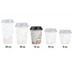Choice 12 oz. Sleeveless Bean Print Paper Hot Cup and Lid - 100/Case Choice 12 oz. Sleeveless Bean Print Paper Hot Cup and Lid - 100/Case
