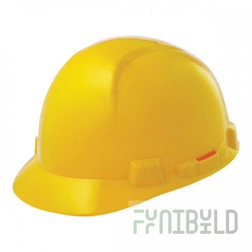Lift Safety Briggs Yellow 4-Point Ratchet Suspension Short Brim Hard Hat HBSE-7L