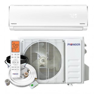 Pioneer Diamante Pro WYT-20 WYT024GLSI20RL High Wall-Mounted Ductless Mini Split AC / Heat Pump System - 21 SEER2, 24,000/24,600 BTU, 208-230V