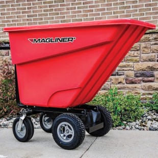 Magliner MHCSBB 0.5 Cubic Yard Motorized Hopper Cart with 13