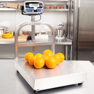 Tor Rey EQB-50/100-W 100 lb. Waterproof Digital Receiving Bench Scale with Tower Display, Legal for Trade