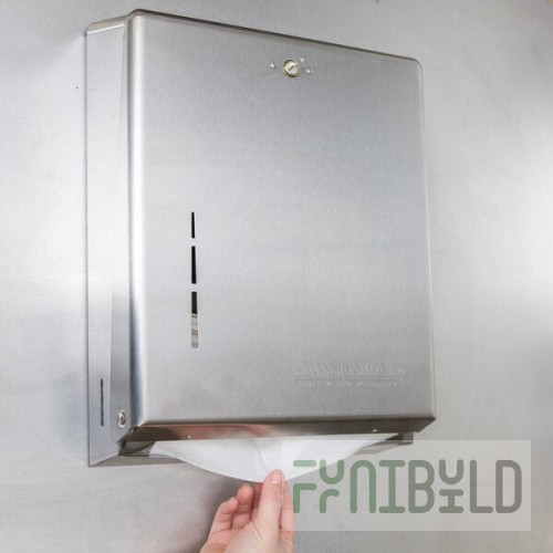 San Jamar T1900SS Stainless Steel C-Fold / Multi-Fold Towel Dispenser