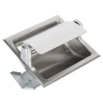 Bobrick B-6697 Recessed Toilet Tissue Dispenser with Stainless Steel Hood and Satin Finish