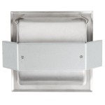 Bobrick B-6697 Recessed Toilet Tissue Dispenser with Stainless Steel Hood and Satin Finish