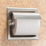 Bobrick B-6697 Recessed Toilet Tissue Dispenser with Stainless Steel Hood and Satin Finish