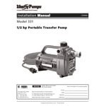 Liberty Pumps 331 Portable Water Transfer Pump with 3/4