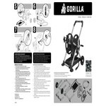 Gorilla GRM-225G Anodized Aluminum Mobile Hose Reel for 225' Hose with Storage Tray