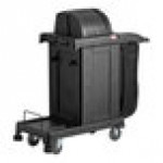 Suncast CCH225A Black High Security Janitor / Housekeeping Cart with Bag, Lockable Hood, and Non-Marring Wall Bumpers Suncast CCH225A Black High Security Janitor / Housekeeping Cart with Bag, Lockable Hood, and Non-Marring Wall Bumpers