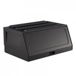 Suncast CCH225A Black High Security Janitor / Housekeeping Cart with Bag, Lockable Hood, and Non-Marring Wall Bumpers Suncast CCH225A Black High Security Janitor / Housekeeping Cart with Bag, Lockable Hood, and Non-Marring Wall Bumpers