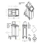 Suncast CCH225A Black High Security Janitor / Housekeeping Cart with Bag, Lockable Hood, and Non-Marring Wall Bumpers Suncast CCH225A Black High Security Janitor / Housekeeping Cart with Bag, Lockable Hood, and Non-Marring Wall Bumpers