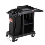 Suncast CCH225A Black High Security Janitor / Housekeeping Cart with Bag, Lockable Hood, and Non-Marring Wall Bumpers Suncast CCH225A Black High Security Janitor / Housekeeping Cart with Bag, Lockable Hood, and Non-Marring Wall Bumpers