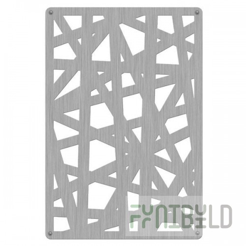 Commercial Zone 725829 Stainless Steel Replacement Panels with Intermingle Design for 42 Gallon Trash and Recycling Bins - 4/Pack