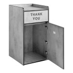 Lancaster Table & Seating Waste 35 Gallon Concrete Waste Receptacle Enclosure with Lancaster Table & Seating Waste 35 Gallon Concrete Waste Receptacle Enclosure with