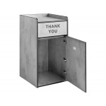 Lancaster Table & Seating Waste 35 Gallon Concrete Waste Receptacle Enclosure with Lancaster Table & Seating Waste 35 Gallon Concrete Waste Receptacle Enclosure with