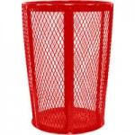 Witt Industries M3601-FTL2H-BL Blue Metal Flat Top Bottle and Can Recycle Lid with Two Holes for EXP Series 48 Gallon Outdoor Trash Can