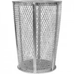 Witt Industries M3601-FTL2H-BL Blue Metal Flat Top Bottle and Can Recycle Lid with Two Holes for EXP Series 48 Gallon Outdoor Trash Can