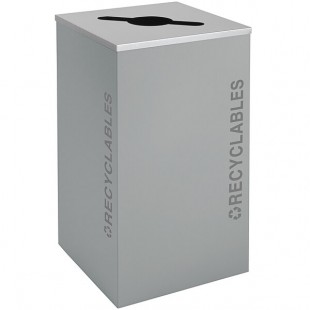 Ex-Cell Kaiser RC-KDSQ-R BT-HMG Black Tie Kaleidoscope Hammered Gray Square 24 Gallon Recyclables Receptacle Ex-Cell Kaiser RC-KDSQ-R BT-HMG Black Tie Kaleidoscope Hammered Gray Square 24 Gallon Recyclables Receptacle
