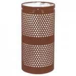 Ex-Cell Kaiser RC-2441 CANS RBL Landscape Series 40 Gallon Blue Gloss Round Large Capacity Recycle Receptacle with Dome Top