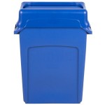 Rubbermaid® Slim Jim 64 Qt. / 16 Gallon Blue Rectangular Trash Can with Blue Drop Shot Lid Rubbermaid® Slim Jim 64 Qt. / 16 Gallon Blue Rectangular Trash Can with Blue Drop Shot Lid