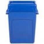 Rubbermaid® Slim Jim 64 Qt. / 16 Gallon Blue Rectangular Trash Can with Blue Drop Shot Lid Rubbermaid® Slim Jim 64 Qt. / 16 Gallon Blue Rectangular Trash Can with Blue Drop Shot Lid