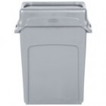 Rubbermaid® Slim Jim 64 Qt. / 16 Gallon Blue Rectangular Trash Can with Blue Drop Shot Lid Rubbermaid® Slim Jim 64 Qt. / 16 Gallon Blue Rectangular Trash Can with Blue Drop Shot Lid