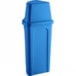 Lavex 21 Gallon Blue Corner Round Waste / Recycling Bin with Blue Push Door Lid Lavex 21 Gallon Blue Corner Round Waste / Recycling Bin with Blue Push Door Lid