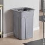 Toter SSC35-00GST Slimline Graystone 35 Gallon Square Trash Can