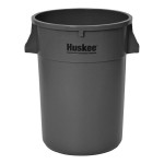 Continental 4444GY Huskee 44 Gallon Gray Round Trash Can Continental 4444GY Huskee 44 Gallon Gray Round Trash Can