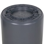 Continental 4444GY Huskee 44 Gallon Gray Round Trash Can Continental 4444GY Huskee 44 Gallon Gray Round Trash Can