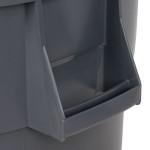Continental 4444GY Huskee 44 Gallon Gray Round Trash Can Continental 4444GY Huskee 44 Gallon Gray Round Trash Can