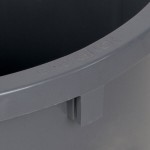 Continental 4444GY Huskee 44 Gallon Gray Round Trash Can Continental 4444GY Huskee 44 Gallon Gray Round Trash Can