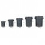 Continental 4444GY Huskee 44 Gallon Gray Round Trash Can Continental 4444GY Huskee 44 Gallon Gray Round Trash Can