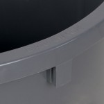 Continental 4444GY Huskee 44 Gallon Gray Round Trash Can Continental 4444GY Huskee 44 Gallon Gray Round Trash Can