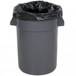 Continental 4444GY Huskee 44 Gallon Gray Round Trash Can Continental 4444GY Huskee 44 Gallon Gray Round Trash Can